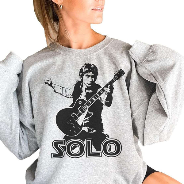 Han Solo Guitar Sweater-Sweatshirt-Last Earth Clothing