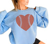Baseball Heart-Sweatshirt-Last Earth Clothing