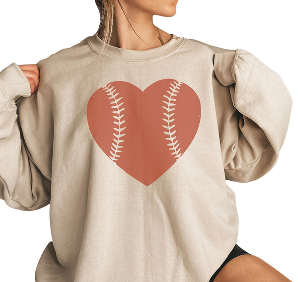 Baseball Heart-Sweatshirt-Last Earth Clothing