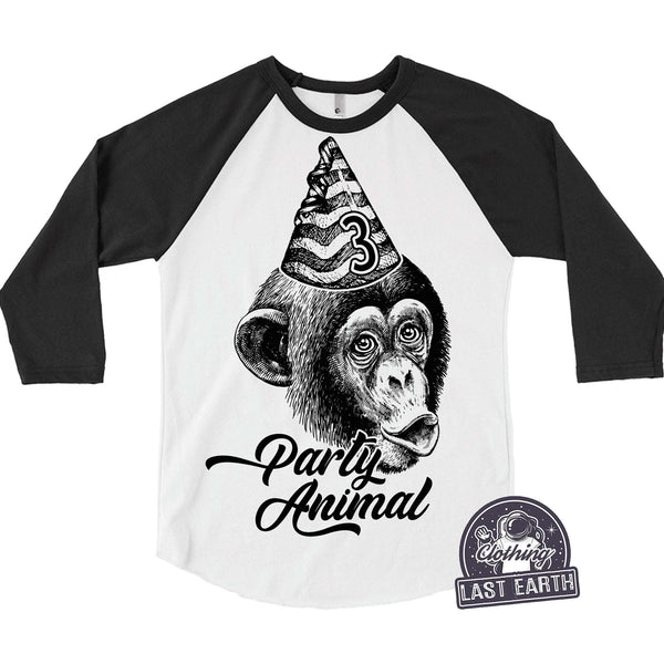 Party Animal Monkey-T Shirt-Last Earth Clothing