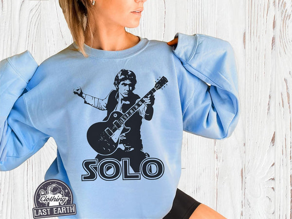 Han Solo Guitar Sweater-Sweatshirt-Last Earth Clothing