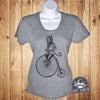 Tiger on a Bike Tank Top | Penny Farthing Bicycle Graphic Tee | Ladies Racerback Tank  | Mens Tank Top