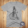 Tiger on a Bike Tank Top | Penny Farthing Bicycle Graphic Tee | Ladies Racerback Tank  | Mens Tank Top