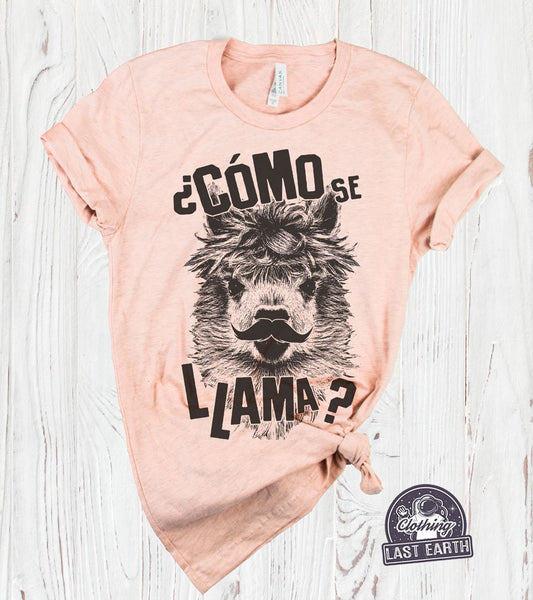Como Se Llama Shirt, Funny Llama Shirt, Spanish Shirt, Animal Shirts, Gifts, Alpaca Shirt, No Pro Llama Shirt, Mens, Womens, Kids Tshirts