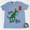 Kids Dinosaur Birthday Shirt, Personalized Birthday Party Shirts, 1st Birthday, 2nd, 3rd, 4th Birthday Custom Dino Tees, Gifts For Kids