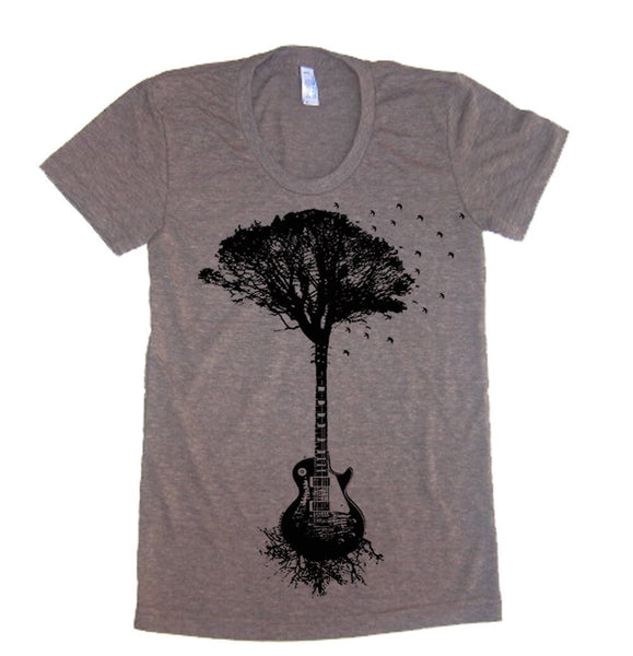 Womens Guitar Tree Of Life T Shirt - The Original Guitar Tree Shirt - Womens Graphic Tees - Mens Tshirt - Kids Tshirt - Music Shirt Musician