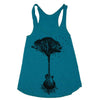 Women's Racerback Tank - Guitar Tree - Womens Athletic Workout Tank - Running Tank Print Art Running tanktop Gym Tank for Women