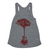 Women's Racerback Tank - Guitar Tree - Womens Athletic Workout Tank - Running Tank Print Art Running tanktop Gym Tank for Women