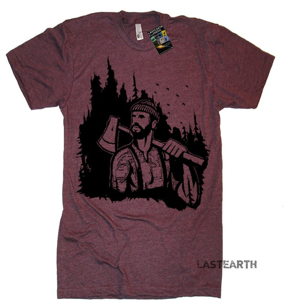 Lumberjack T-Shirt Mens Tshirt Lumberjack Birthday Party Bearded for Her Pleasure Funny Gifts for Him