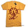 Mens Anchor Ship and Wheel Nautical T Shirt - Mens T Shirt - Womens Graphic Tees - Kids Tshirt - Beach Ocean Art Vintage Shirts Gifts Waves