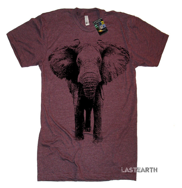 Elephant TShirt Gifts, Clothing Graphic Tee Mens Womens Kids Animal Shirts, Elephant Print