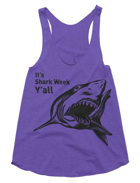 It's Shark Week Y'all Tri-Blend Racerback Tank - American Apparel Tanktop - XS S M L (Color Options)