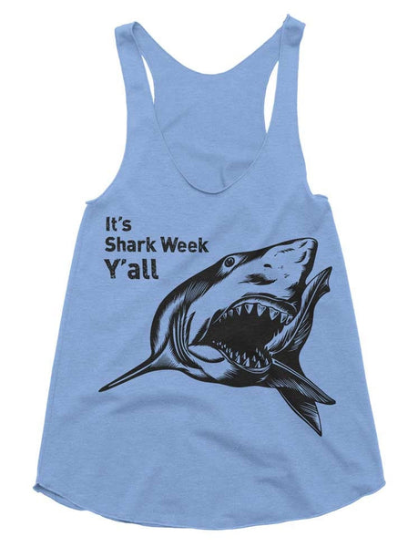 It's Shark Week Y'all Tri-Blend Racerback Tank - American Apparel Tanktop - XS S M L (Color Options)